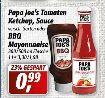 Simmel Papa Joe's Tomaten Ketchup, Sauce Oder Bbq Mayonnaise Angebot