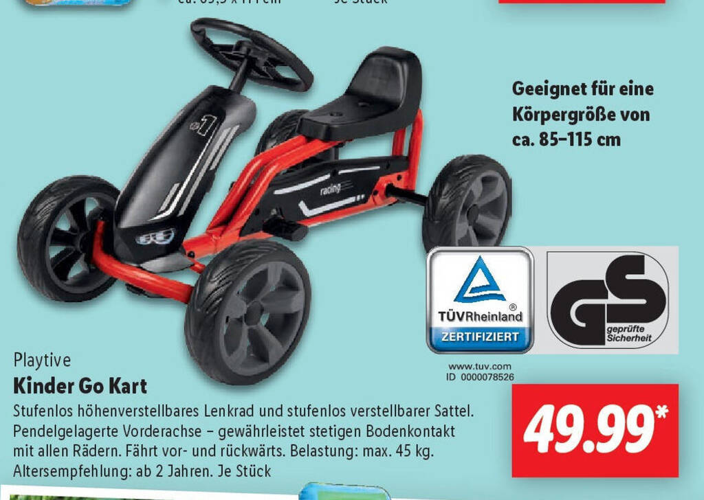 Playtive Kinder Go Kart Angebot bei Lidl