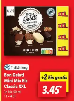 Lidl Bon Gelati Mini Mix Eis Classic XXL 16*50ml Angebot