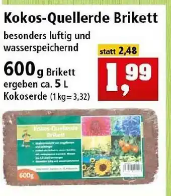 Thomas Philipps Kokos-quellerde Brikett Angebot