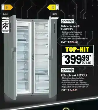 METRO Gorenje Gefrierschrank FN6192PX Angebot