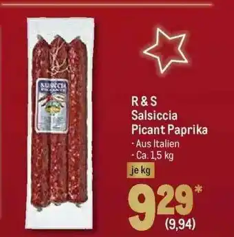 METRO R&s Salsiccia Picant Paprika Angebot