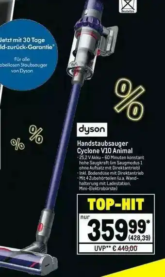 METRO Dyson Handstaubsauger Cyclone V10 Animal Angebot