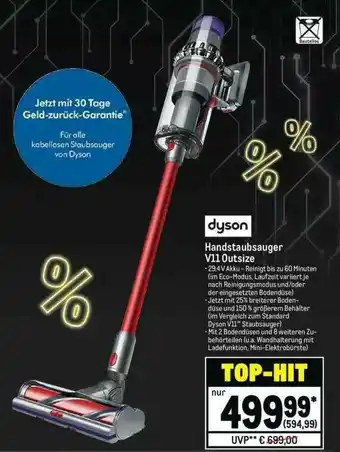 METRO Dyson Handstaubsauger V11 Outsize Angebot