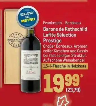 METRO Barons De Rothschild Lafite Sélection Prestige Angebot