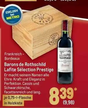 METRO Barons De Rothschild Lafite Sélection Prestige Angebot