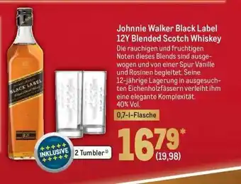 METRO Johnnie Walker Black Label 12y Blended Scotch Whiskey Angebot