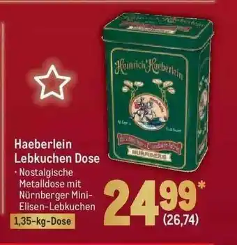 METRO Haeberlein Lebkuchen Dose Angebot