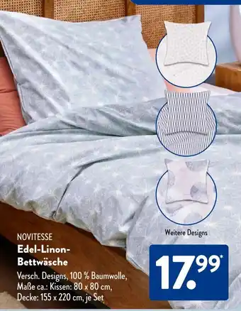 Aldi Süd NOVITESSE Edel-Linon- Bettwäsche Angebot