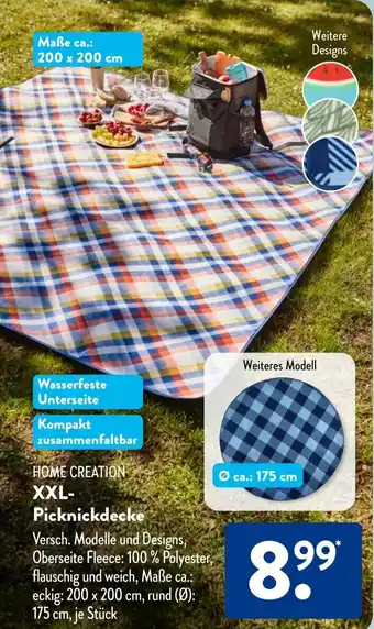 Aldi Süd HOME CREATION XXL- Picknickdecke Angebot
