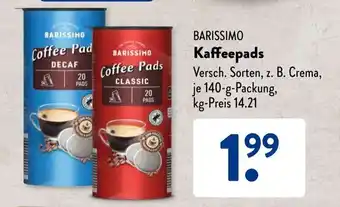 Aldi Süd BARISSIMO Kaffeepads 140 g Packung Angebot