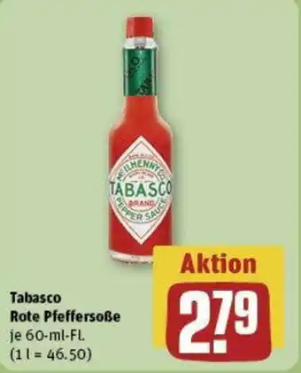 REWE Tabasco Rote Pfeffersoße 60 ml Fl. Angebot