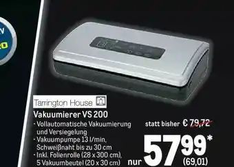 METRO Tarrington House Vakuumierer Vs200 Angebot