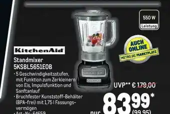 METRO Kitchenaid Standmixer 5ksbl5651e0b Angebot