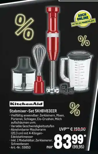 METRO Kitchenaid Stabmixer-set 5khbv83eer Angebot