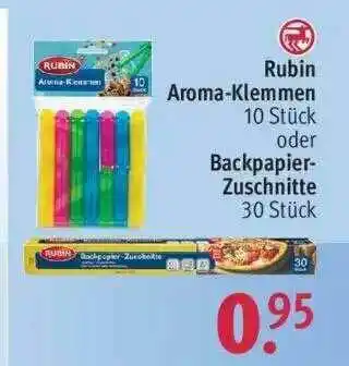 Rossmann Rubin Aroma-klemmen Oder Backpapier Zuschnitte Angebot