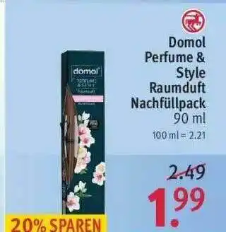 Rossmann Domol Perfume & Style Raumduft Nachfüllpack Angebot