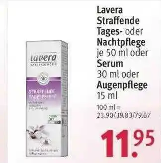 Rossmann Lavera Straffendetages Oder Nachtpflege Oder Serum Oder Augenpflege Angebot