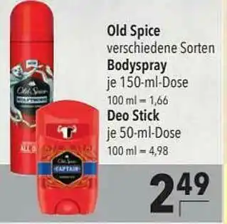 CITTI Markt Old Spice, Bodyspray Oder Deo Stick Angebot