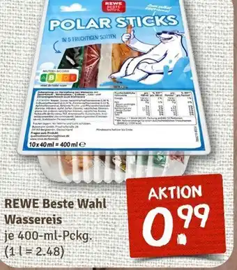 nahkauf REWE Beste Wahl Wassereis je 400-ml-Pckg. Angebot