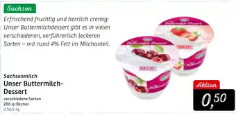 KONSUM Sachsenmilch Unser Buttermilch- Dessert Angebot