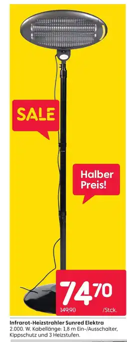 Rusta Infrarot-Heizstrahler Sunred Elektra Angebot