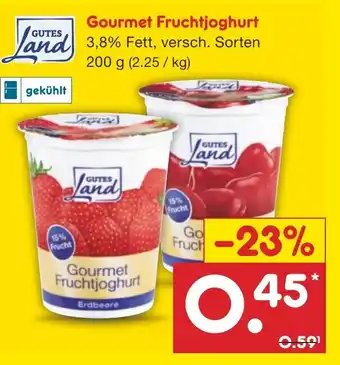 Netto Marken-Discount GUTES Land Gourmet Fruchtjoghurt 200 g Angebot