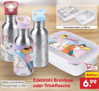Netto Marken-Discount Bibi&Tina Edelstahl Brotdose oder Trinkflasche Angebot