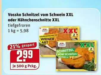 REWE Vossko Schnitzel Vom Schwein Xxl Oder Hähnchenschnite Xxl Angebot