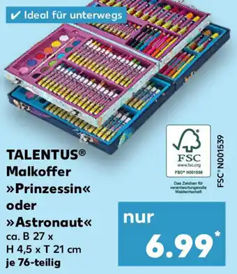 Kaufland TALENTUS Malkoffer Prinzessin oder Astronaut 76 teilig Angebot