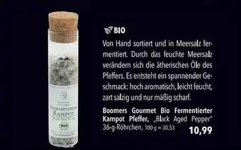 CITTI Markt Bio Boomers Gourmet Bio Fermentierter Kampot Pfeffer Angebot