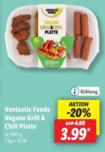 Lidl Vantastic Foods Vegane Grill & Chill Platte 340 g Angebot