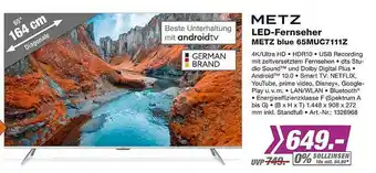 EP Metz Led-fernseher Blue 65muc7111z Angebot