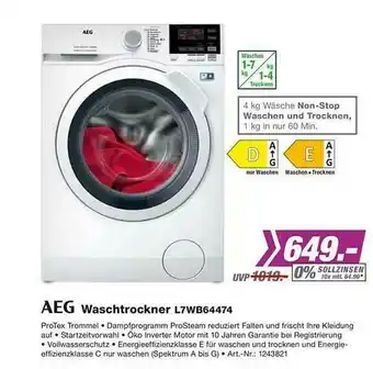 EP Aeg Wäschetrockner L7wb64474 Angebot