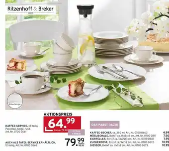 Möbel Heinrich Ritzenhoff & Breker Kaffee-service Angebot