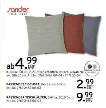 Möbel Heinrich Sander Kissenhülle, Passendes Tischset Oder Tischläufer Angebot