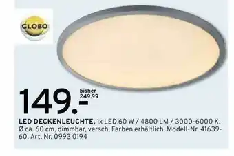 Möbel Heinrich Globo Led-deckenleuchte Angebot