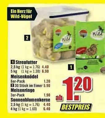 B1 Discount Baumarkt Streufutter Oder Meisenknödel, Meisenringe Oder Sonnenblumenkerne Angebot