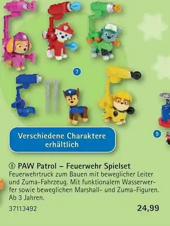 Vedes Paw Patrol - Feuerwehr Spielset Angebot