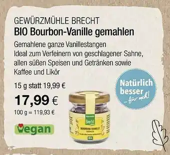 Vitalia Gewürzmühle Brecht Bio Bourbon-vanille Gemahlen Angebot