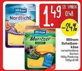 WEZ Milram Scheibenkäse Angebot