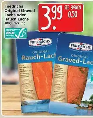 WEZ Friedrichs Original Graved Lachs Oder Rauch Lachs Angebot