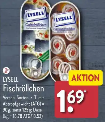 Aldi Nord LYSELL Fischröllchen Angebot