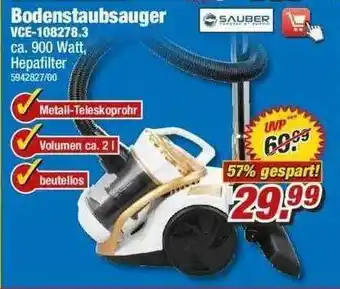 Poco Bodenstaubsauger VCE-108278,3 Angebot