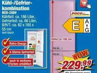 Poco Kühl-gefrierkombination BCD-258V Angebot