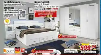 Poco Rauch Schlafzimmer, Kleiderschrank, Bettanlage Angebot