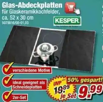 Poco Kesper Glas-abdeckplatten Angebot