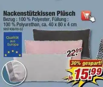 Poco Nackenstützkissen Plüsch Angebot