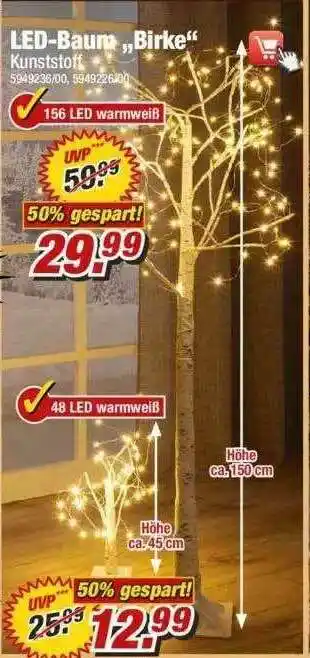 Poco Led Baum „birke” Angebot