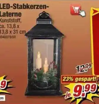 Poco Led-stabkerzen Laterne Angebot